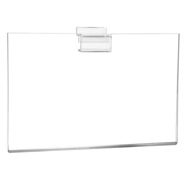 Acrylic grid and slatwall sign holder 11"w x 7"h x 1/8"thick KC Store