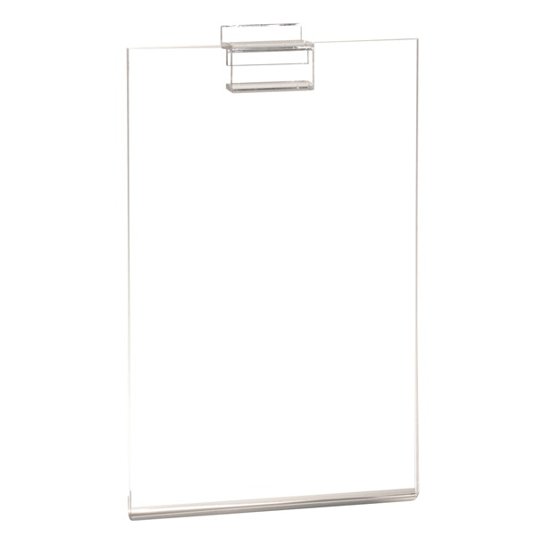 Acrylic Grid and Slatwall sign holder 7"w x 11"h x 1/8"thick KC Store