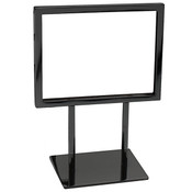 Metal countertop sign frame 7w x 5-1/2h - Black