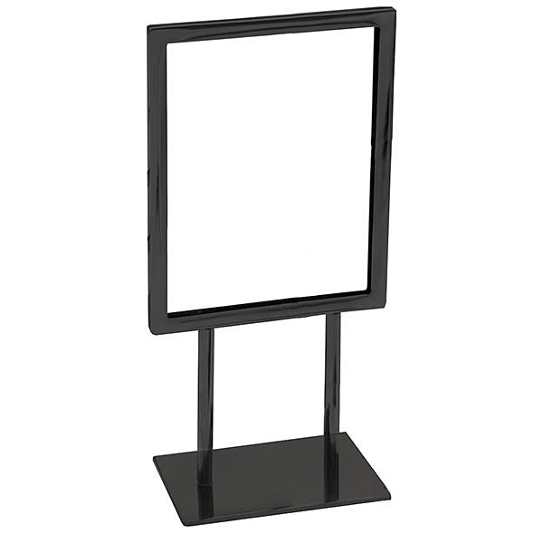 Metal countertop sign frame 5-1/2w x 7h - Black