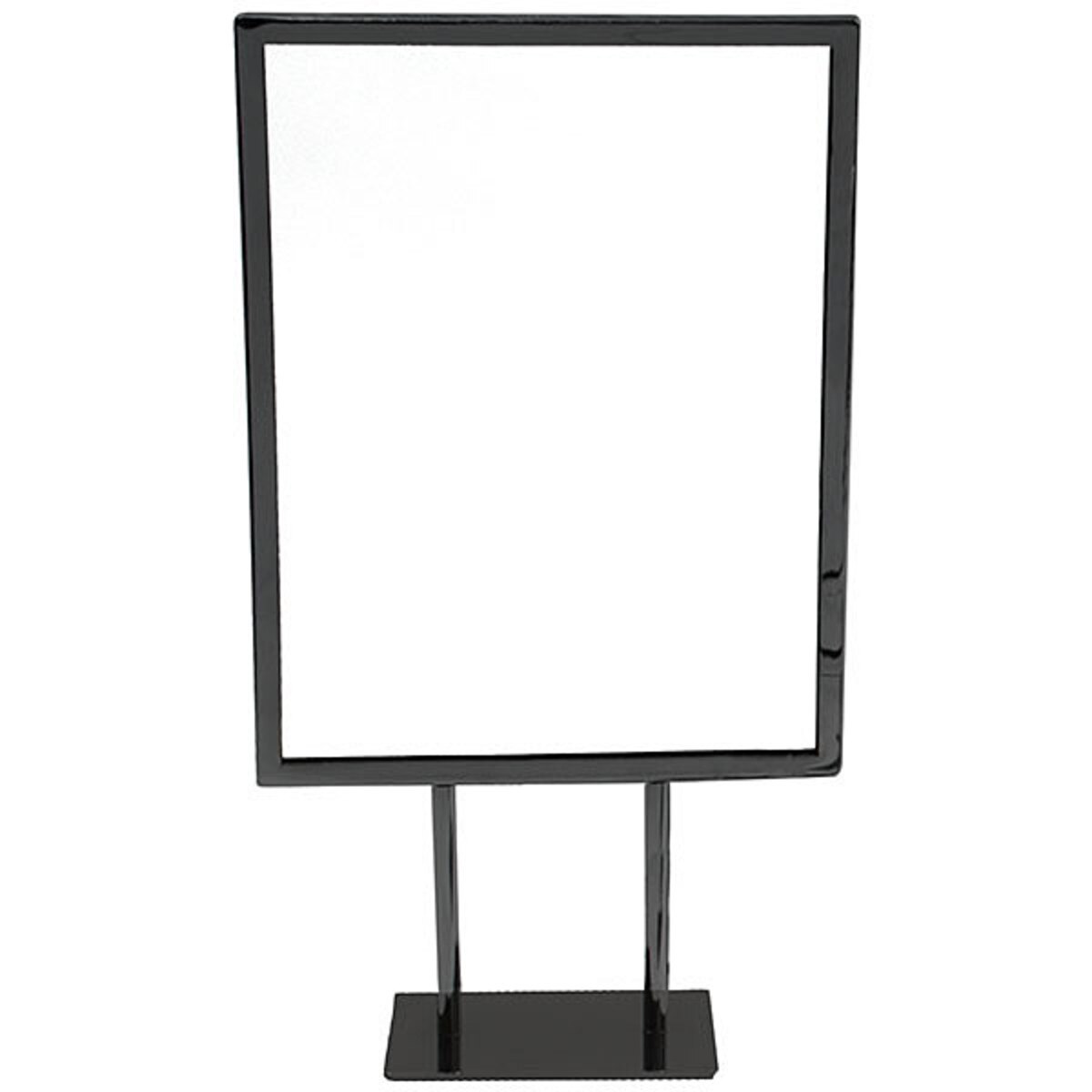 Metal countertop sign frame 8-1/2w x 11h - black