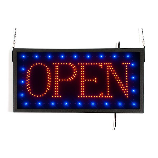 heroisk Mobilisere ligevægt Rectangular LED Open sign