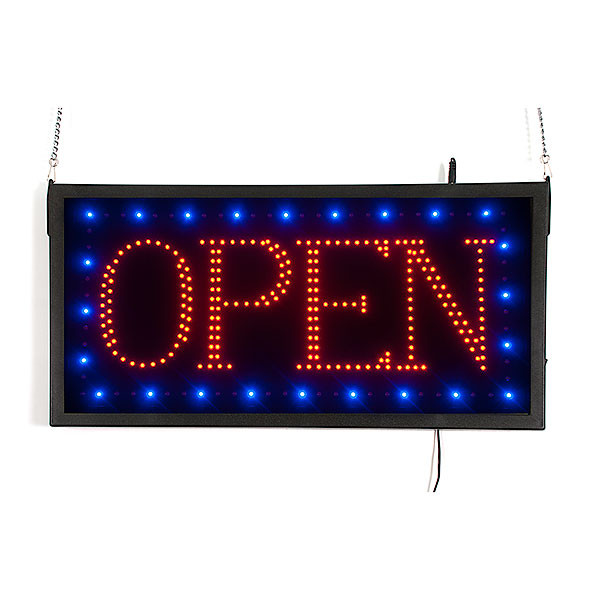 Rectangular LED Open sign