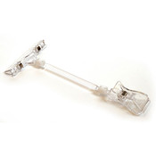 Clip-on sign holder 8-1/4" long with adjustable knuckle - clear