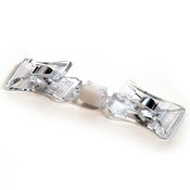 Double clip-on sign holder 3-1/2" long - clear