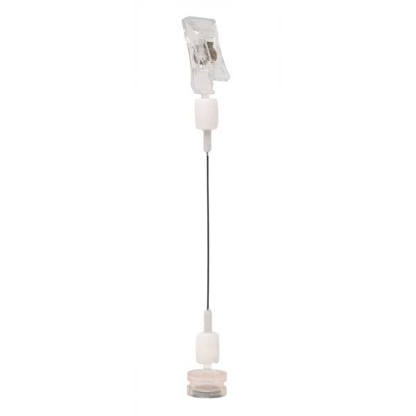 Magnetic clip-on sign holder 6-1/2" long clear