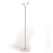 Clip sign holder with base 18" long stem can be cut to shorter lengths - clear/white