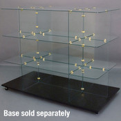Glass unit rectangular 30 x 60 w/ rounded corners clear connectors