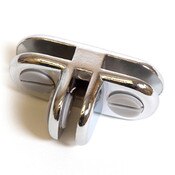 3-way glass connector - chrome