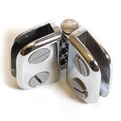 Hinge for glass 3/16" - chrome