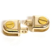 Glass hasp for 3/16 (2pcs) - brass