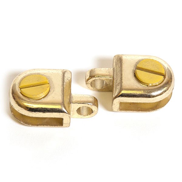 Glass hasp for 3/16 (2pcs) - brass