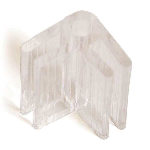 2-way lexan glass connector 3/16" - clear
