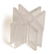 4-way lexan glass connector 3/16" - clear