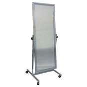 Adjustable mirror with floor stand & casters - 20"x60"