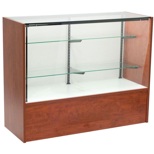 Full vision showcase - cherry 48" black trim with lights