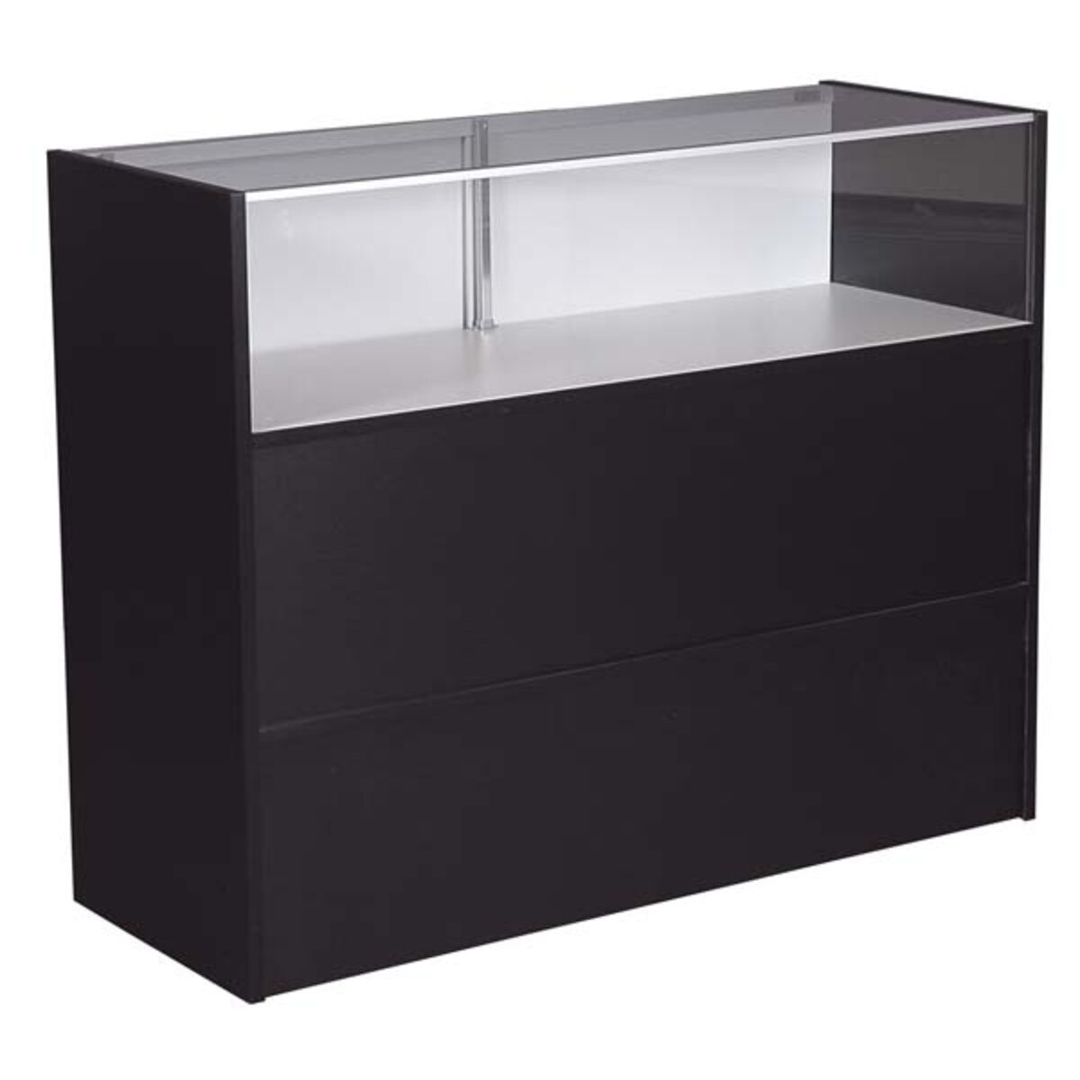 Jewelry showcase - black 48" with light