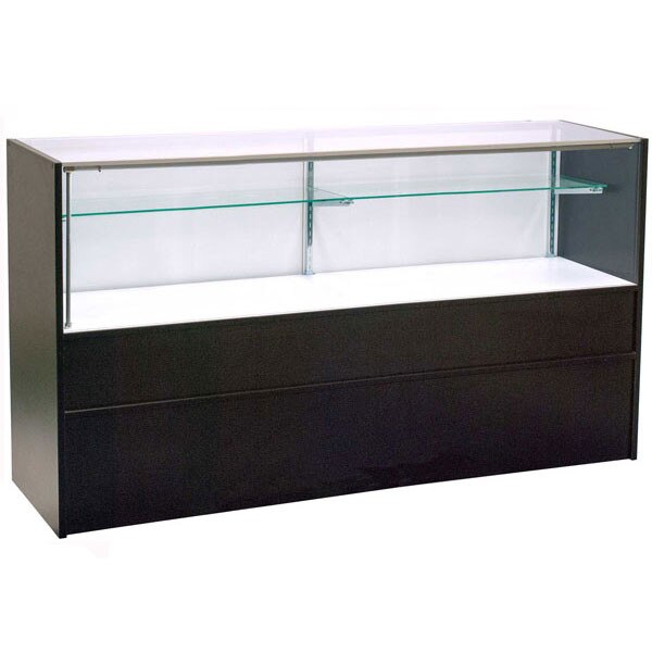 Half vision showcase - black 70" with light