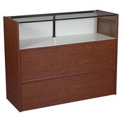 Jewelry showcase - cherry 70" black trim with lights