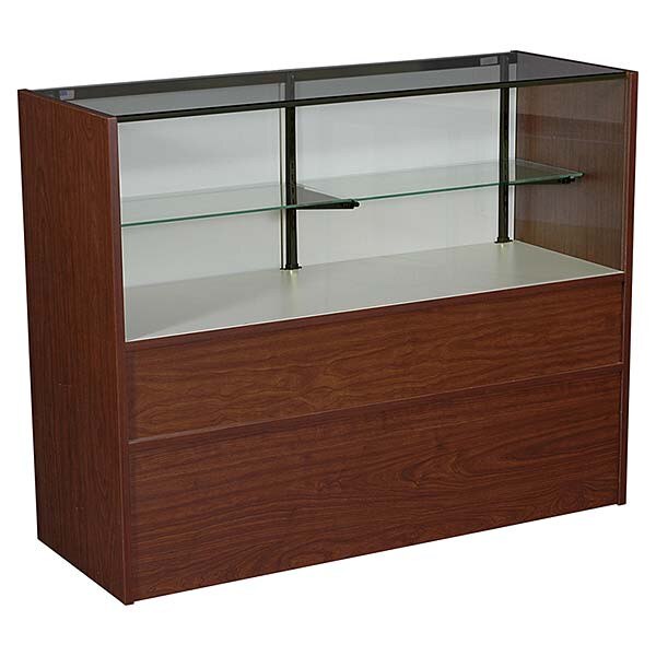 Half vision showcase - cherry 48" black trim