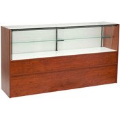 Half vision showcase - cherry 70" black trim with lights