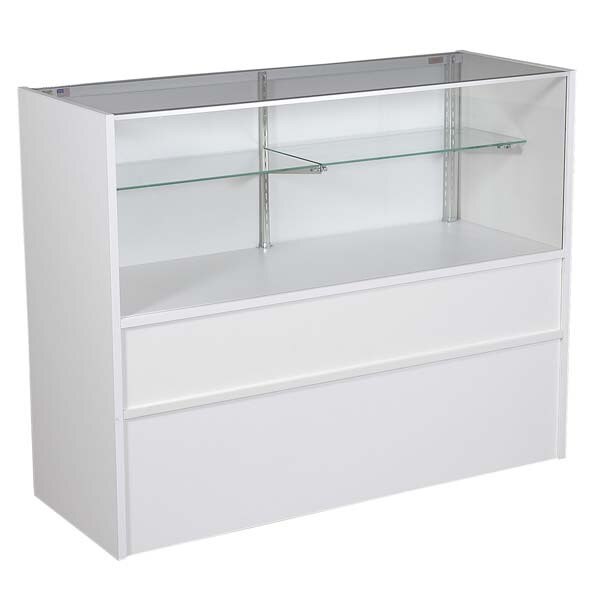 Half vision showcase - white 48"