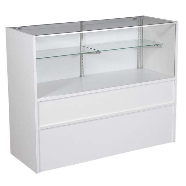 Half vision showcase - white 70" with light