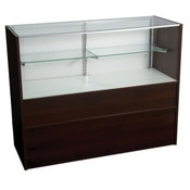 Half vision showcase - chocolate cherry 48" with lights