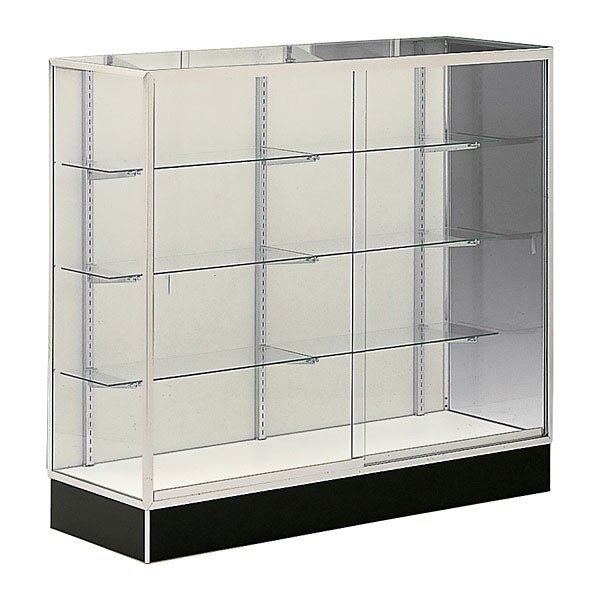 Upright Aisle Display Case 48" mirror back