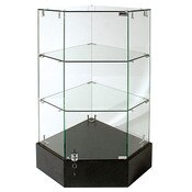 Frameless Glass Corner Unit 18 x 18 x 38H