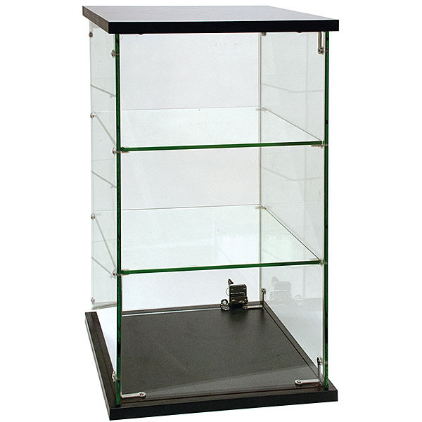 Frameless Glass Countertop Showcase 13 x 13 x 24H