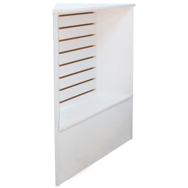 Slatwall Front Corner Filler - White