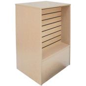 Slatwall Front Flat Top Register Stand - Maple