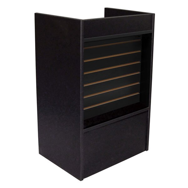 Slatwall Front Well-top Register Stand - Black