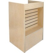 Slatwall Front Well-Top Register Stand - Maple