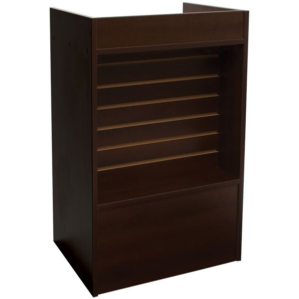 Slatwall Front Well-top Register Stand - Chocolate Cherry