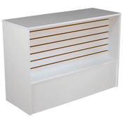 Slatwall Front Wrap Counter 70 inch - White