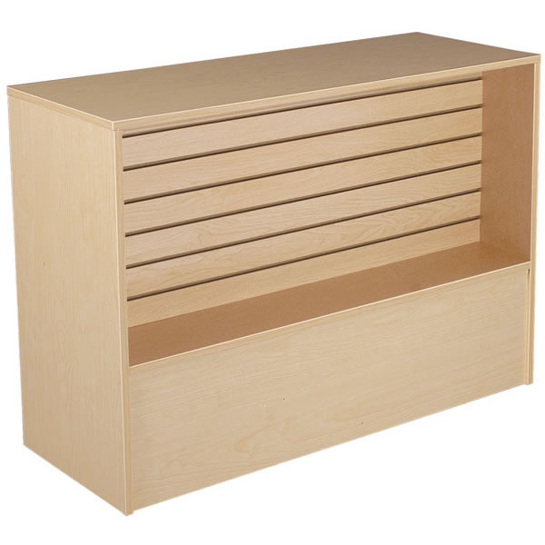 Slatwall Front Wrap Counter 70 inch - Maple