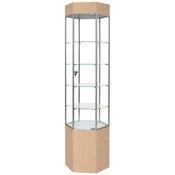 Display Tower Showcase - Hex, Maple,HPL, 75"H x 20"W