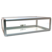 Countertop Showcase - 30L x 18D x 9H Aluminum Frame - Silver Finish