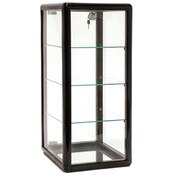 Countertop Showcase -14Lx12Wx27H Aluminum Frame - Black Finish