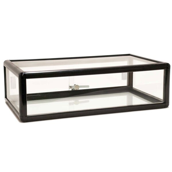 Countertop Showcase - 30L x 18D x 9H Aluminum Frame - Black Finish