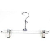 Salesman skirt hanger- 12" with loop chrome