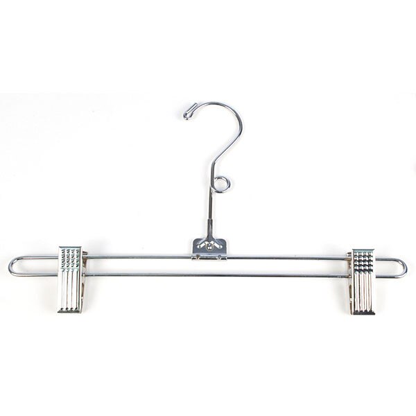 Salesman skirt hanger- 12" with loop chrome