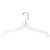 Shirt and dress hanger 17" super heavy weight - clear