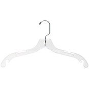 Shirt and dress hanger 17" heavy weight - clear