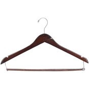 Contoured wood suit hanger 17" cherry