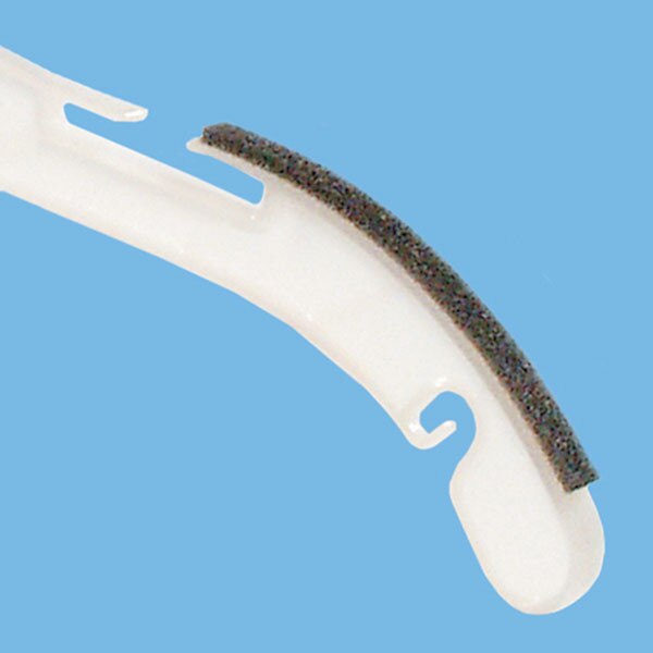 Non-slip foam hanger strip with adhesive-charcoal