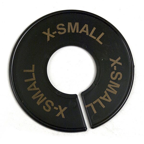 XS round size ring x small black gold print