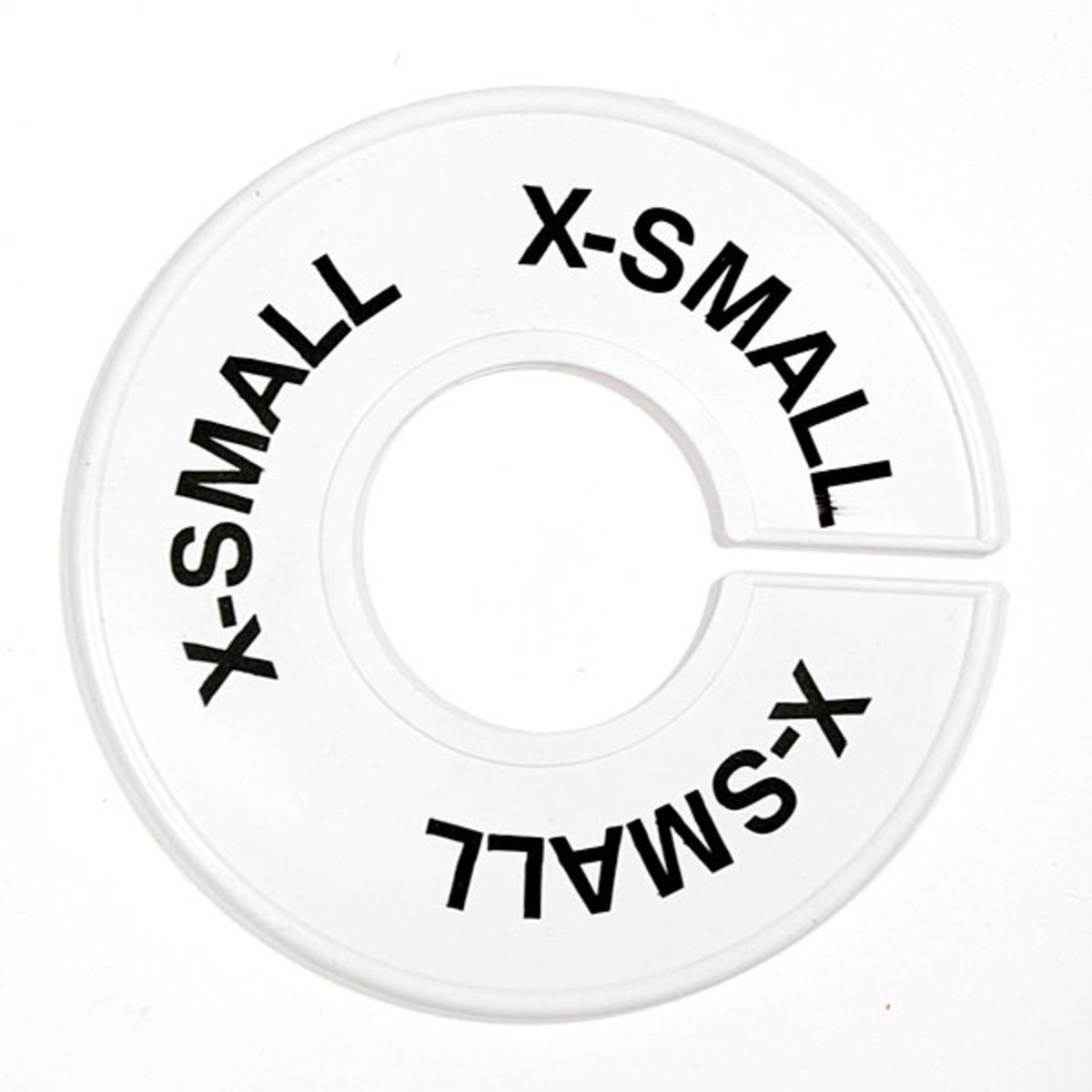 XS round size ring x small white black print